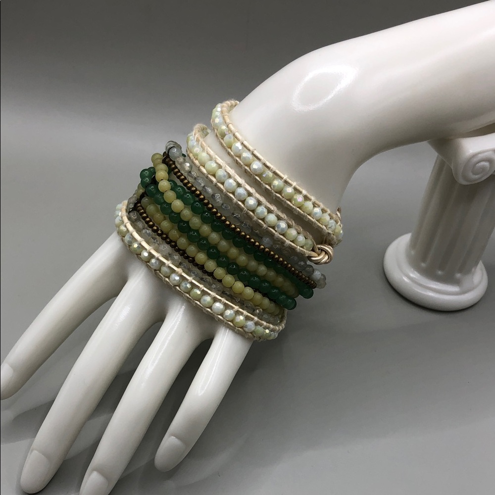 Victoria Emerson long wrap bracelet Nakamol stone bracelet curated bundle boho.